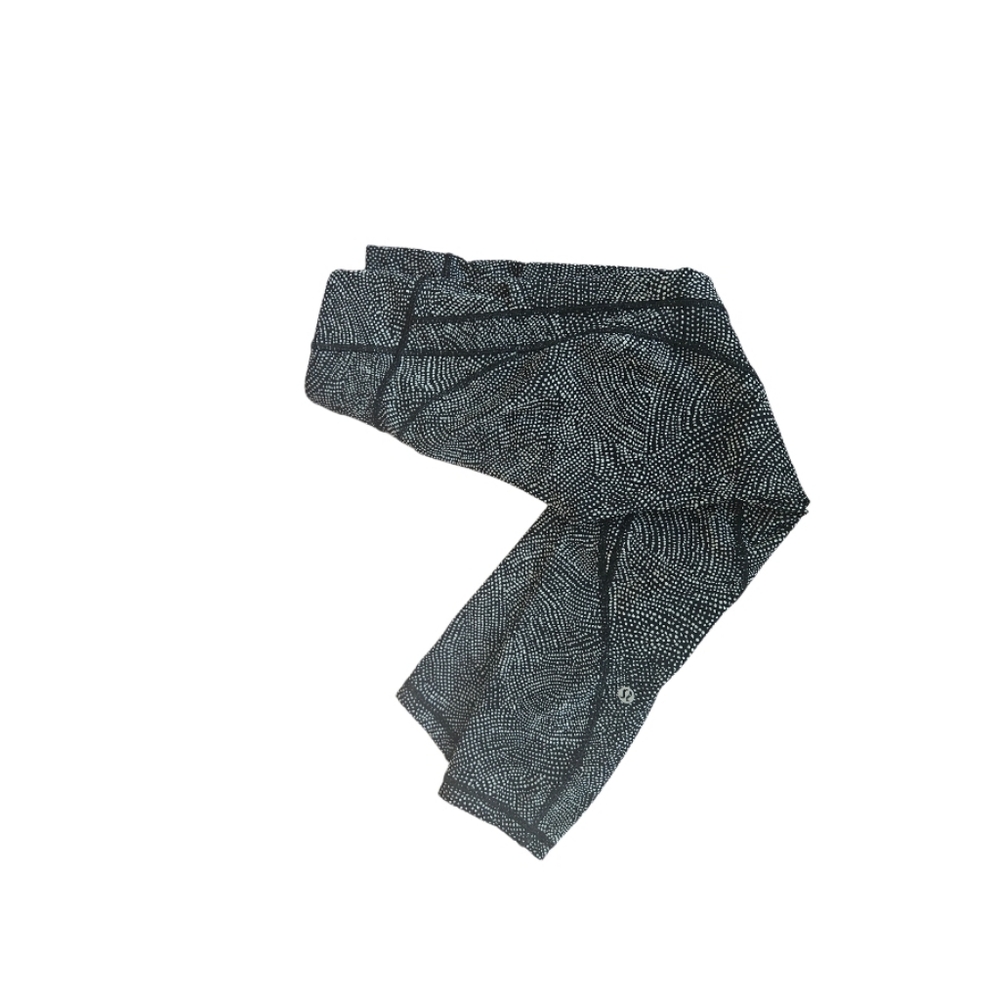 Lululemon athletica Final LapCrop 23" Black and White Patterned Women's Leggings - Picture 8 of 11